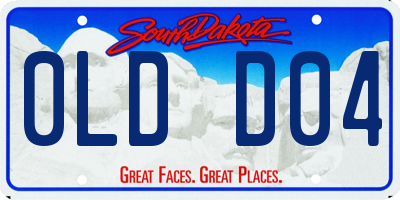 SD license plate 0LDD04