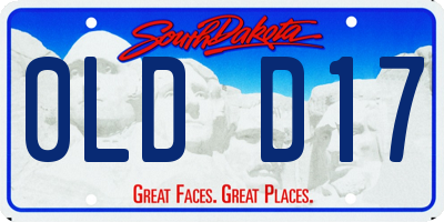 SD license plate 0LDD17
