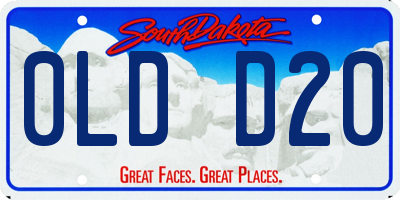 SD license plate 0LDD20