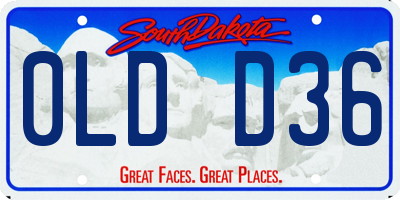 SD license plate 0LDD36