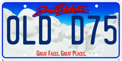 SD license plate 0LDD75