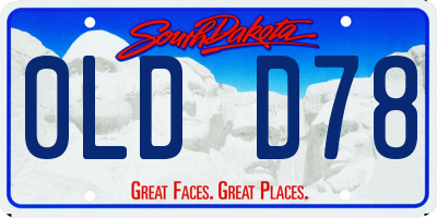 SD license plate 0LDD78