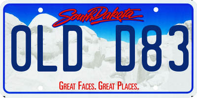 SD license plate 0LDD83