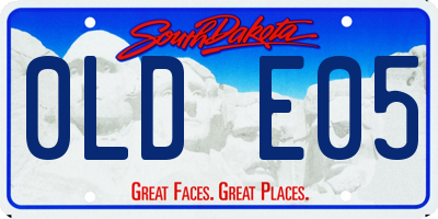 SD license plate 0LDE05