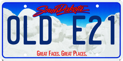 SD license plate 0LDE21