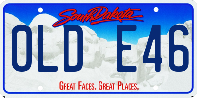 SD license plate 0LDE46
