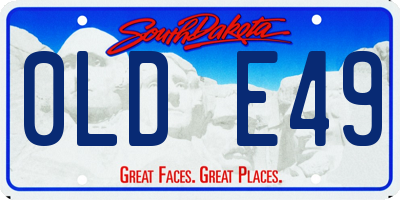 SD license plate 0LDE49