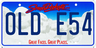 SD license plate 0LDE54