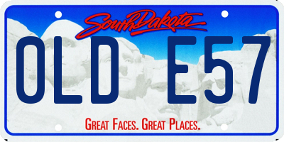 SD license plate 0LDE57
