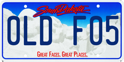 SD license plate 0LDF05
