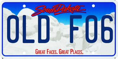 SD license plate 0LDF06