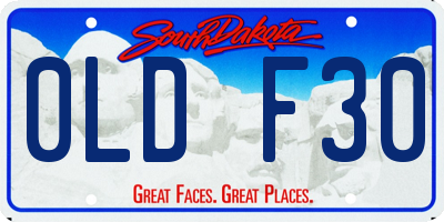 SD license plate 0LDF30