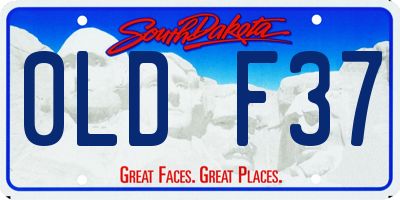 SD license plate 0LDF37