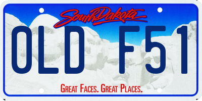 SD license plate 0LDF51