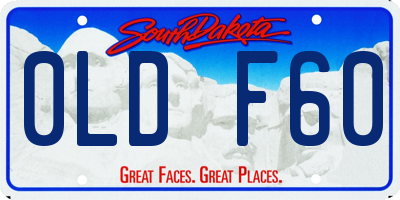 SD license plate 0LDF60