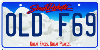 SD license plate 0LDF69