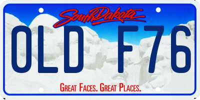 SD license plate 0LDF76