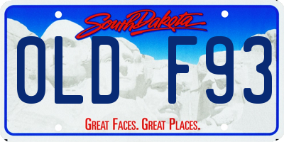 SD license plate 0LDF93