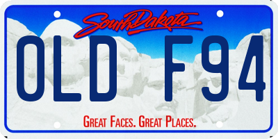 SD license plate 0LDF94