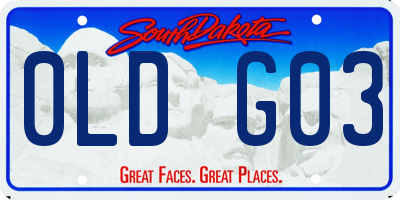 SD license plate 0LDG03