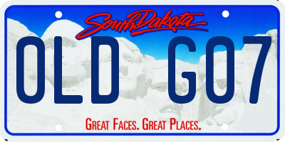 SD license plate 0LDG07