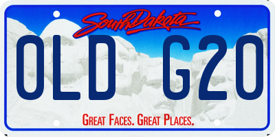 SD license plate 0LDG20
