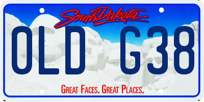 SD license plate 0LDG38