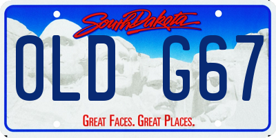 SD license plate 0LDG67