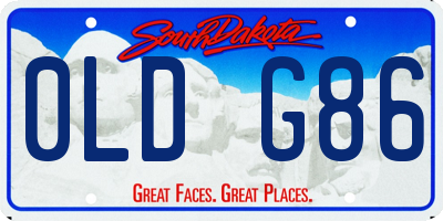 SD license plate 0LDG86