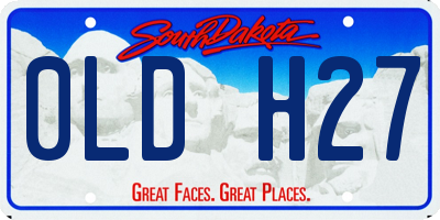 SD license plate 0LDH27