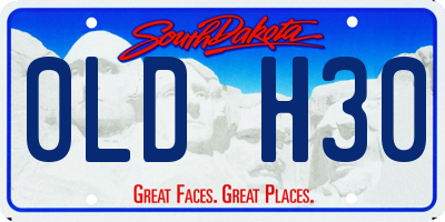 SD license plate 0LDH30