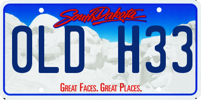 SD license plate 0LDH33