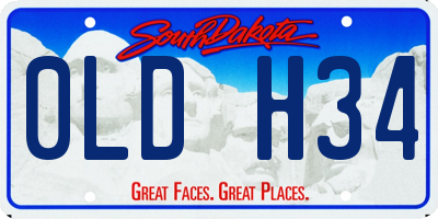 SD license plate 0LDH34