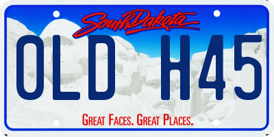 SD license plate 0LDH45
