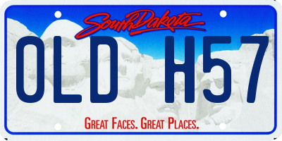 SD license plate 0LDH57