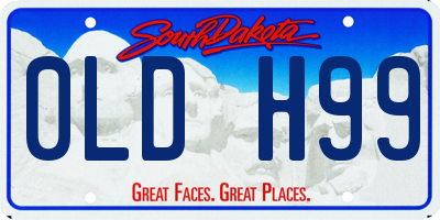SD license plate 0LDH99