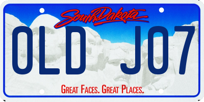 SD license plate 0LDJ07