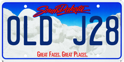 SD license plate 0LDJ28