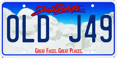 SD license plate 0LDJ49