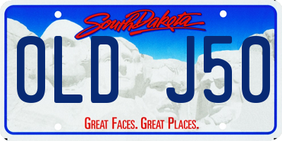 SD license plate 0LDJ50