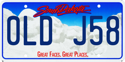 SD license plate 0LDJ58