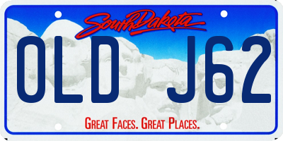 SD license plate 0LDJ62