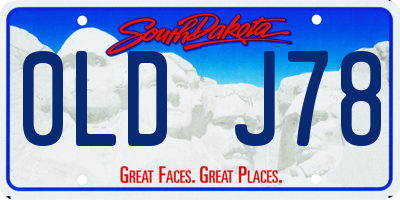 SD license plate 0LDJ78