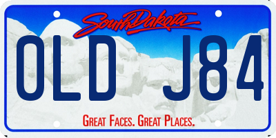 SD license plate 0LDJ84