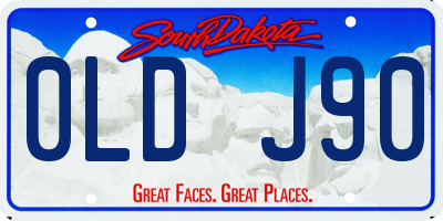 SD license plate 0LDJ90