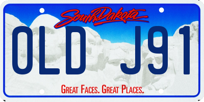 SD license plate 0LDJ91