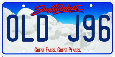 SD license plate 0LDJ96