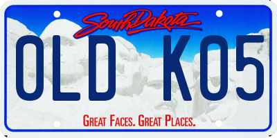 SD license plate 0LDK05