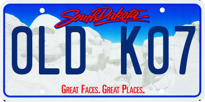 SD license plate 0LDK07