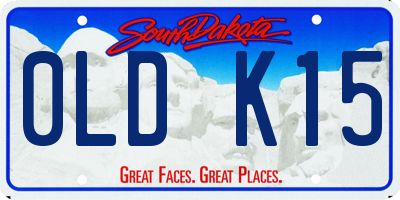 SD license plate 0LDK15